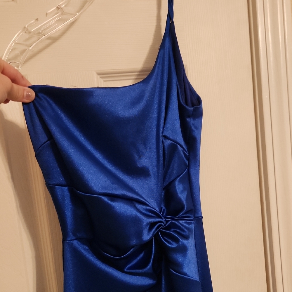 Windsor One Shoulder Blue Dress